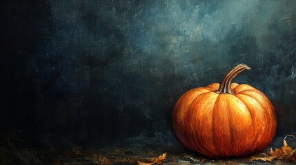 Wall Mural - hallowen background with pumpkins