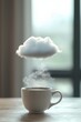 © ShPRoman - white cloud over cup of hot drink Generative AI