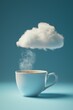 © ShPRoman - white cloud over cup of hot drink Generative AI