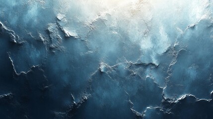 Aufkleber - The artwork features a textured background with varying shades of blue and gray, resembling swirling clouds. Soft light illuminates the surface, creating a tranquil, abstract effect.