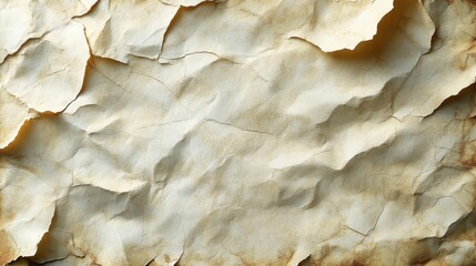 Aufkleber - A textured surface of crumpled old parchment showcases intricate creases and shadows, perfect for enhancing artistic designs or backgrounds for various projects.
