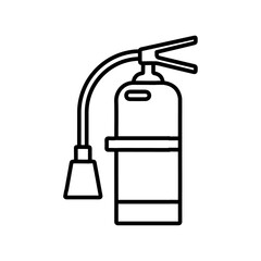 Poster - fire extinguisher icon Flat logo isolated symbol