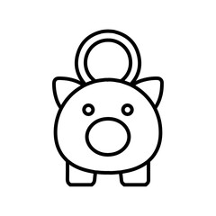 Wall Mural - piggy bank icon Flat logo isolated symbol