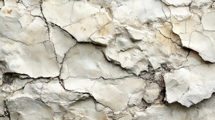 Leinwandbilder - The surface of an aged plaster wall is adorned with cracks and peeling, highlighting the effects of weathering and time in an urban setting.