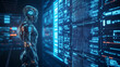© zhonghui - Humanoid robots and holographic projection screens