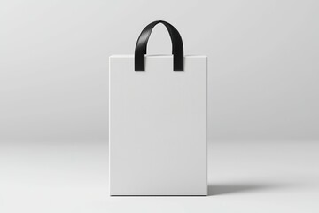 Canvas Print - A white bag with a black handle