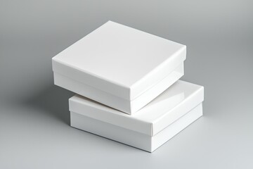 Canvas Print - Two white boxes stacked on top of each other