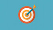 © wikanda - A bullseye with an arrow in the center representing goals, focus, or strategic success