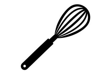 Kitchen whisk icon | isolated vector silhouette illustration on white background