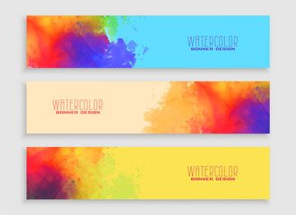Wall Mural - set of beautiful web business banner templates for website sliders