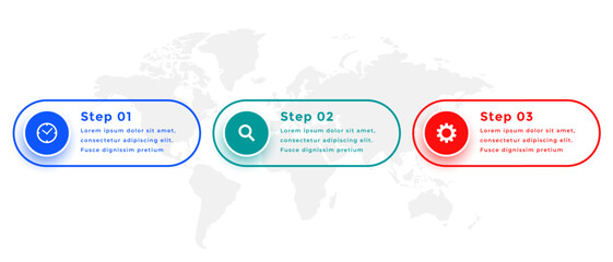 Wall Mural - corporate infographic timeline chart with numbered steps and ideas
