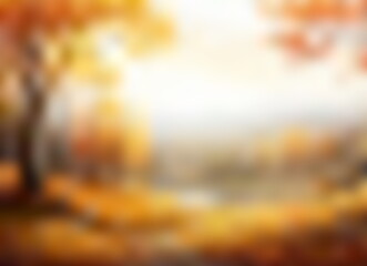 Wall Mural - Abstract backdrop with autumn forest