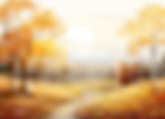 Wall Mural - Abstract backdrop with autumn forest