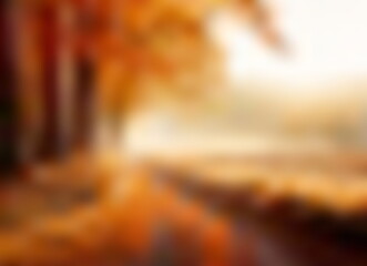 Wall Mural - Abstract backdrop with autumn forest