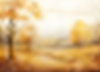 Wall Mural - Abstract backdrop with autumn forest