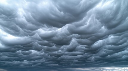 Wall Mural - the sky is filled with dark clouds, and the clouds are very large and thick. the sky is very gloomy 