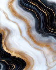 Wall Mural - Vibrant abstract marble texture with golden veins