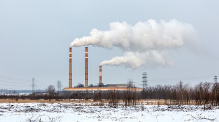 Industrial landscape with emissions an overview of pollution and its impact on the environment and communities