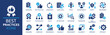 © Icons-Studio - Best practices icon set. Containing workflow, guidelines, performance, standards, improvement, protocols, procedures and methodology. Solid vector icons collection. © Icons-Studio - Best practices icon set. Containing workflow, guidelines, performance, standards, improvement, protocols, procedures and methodology. Solid vector icons collection.