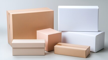 Versatile packaging solutions a showcase of various box styles for efficient storage and shipping needs