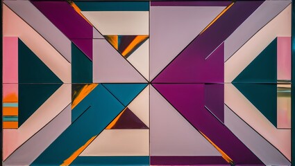 Canvas Print - Abstract Geometric Pattern in Vibrant Hues