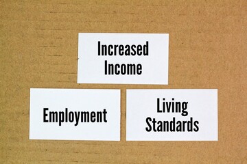 three importances of business ie increased income, employment, and improved living standards