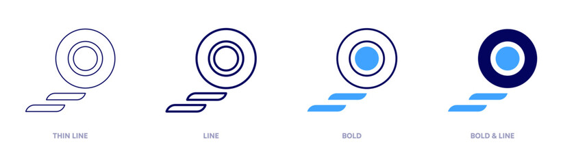 Gas detector icon in 4 different styles. Thin Line, Line, Bold, and Bold Line. Duotone style. Editable stroke