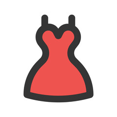 dress outline fill icon