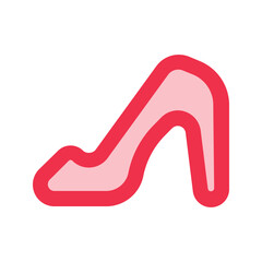 Sticker - high heels outline fill icon