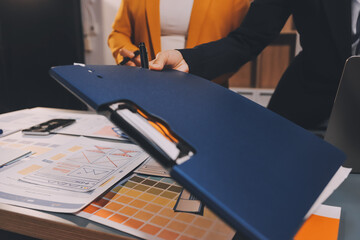 The designer team is designing the uxui system to make the uxui system work well on new phones and support system updates. Website development concept UI UX front end designer