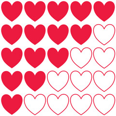 Wall Mural - seamless pattern with hearts