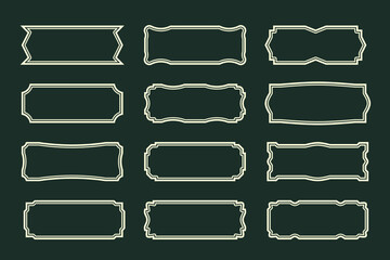 a set of simple vintage style frames