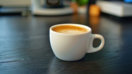 Wall Mural - Coffee Cup on a Wooden Table