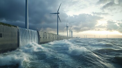 Wall Mural - coastal areas have significant potential for offshore wind energy development