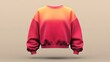 © Warakorn - Crewneck mockup with detailed ribbed cuffs and hem on a plain backdrop