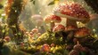 © Infinity - Enchanted Forest: A Dreamlike Landscape with Glowing Mushrooms