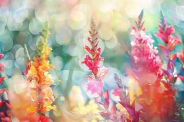 A bunch of flowers with a bright, colorful, and vibrant look