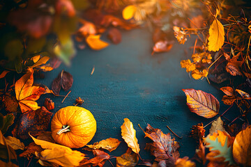 Wall Mural - Thanksgiving autumn background