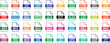 © Arafat - File type icon set, files format type vector, PNG, JPEG, PDF, DOCX, and other file extension. Variety of file formats shown like RAW, ZIP, XLS, MP3, SQL. Ideal for technology or data related content