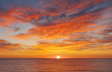 Wall Mural - sunset seascape nature composition.