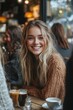 © Dhriti - Smiling women friends meeting in a coffee shop, Generative AI