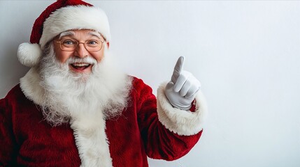 Poster - A man dressed as Santa Claus giving a thumbs up