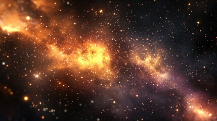 Wall Mural - Illustration of deep space rich in stars in 3D cartoon rendering