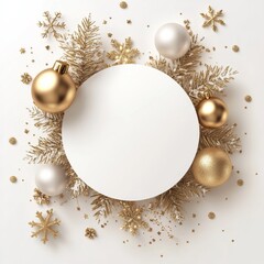 merry christmas and happy new year holiday white banner illustration. xmas design with realistic 3d 