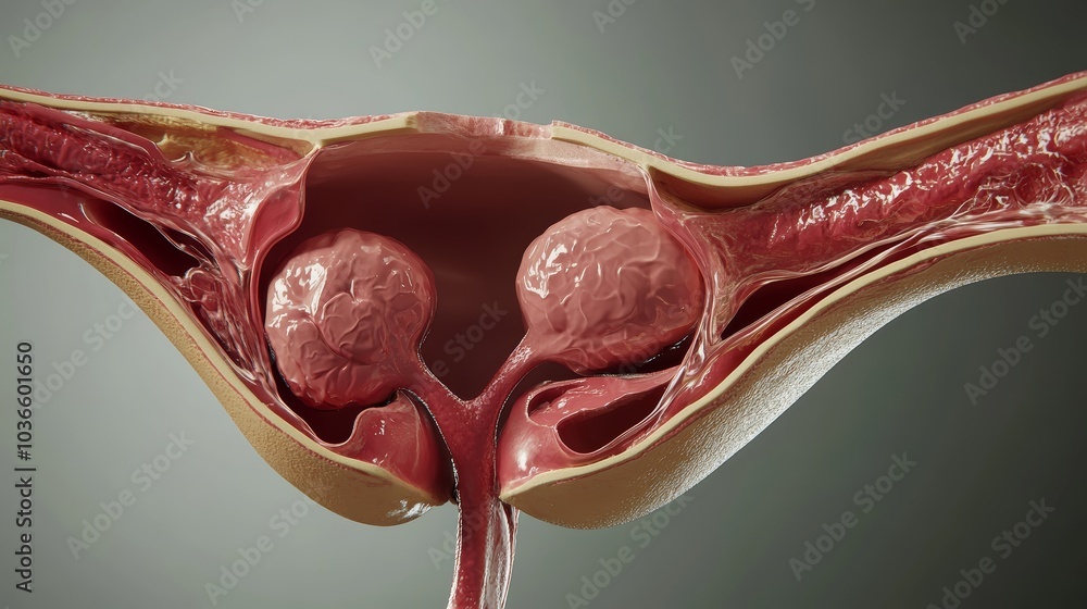 Female Reproductive System Anatomy Uterus Ovaries and Fallopian Tubes ...