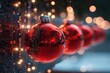 © Oksana - Bright red ornaments with detailed circuit reflections