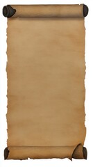 Canvas Print - Antique Scroll: A textured, aged parchment scroll with decorative ends, useful for historical documents or artistic backgrounds.