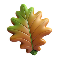 Wall Mural - Autumn Leaf, 3D Icon.