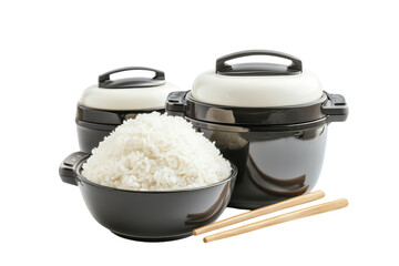 High-Quality Rice Cookers Isolated on transparent Background for Culinary Use and Kitchen Appliance Promotion