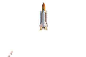 Wall Mural - detailed visual of a rocket launchpad isolated on a transparent background ideal for space explorati